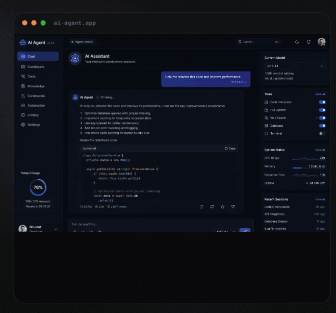 Скриншот проекта AI Agent